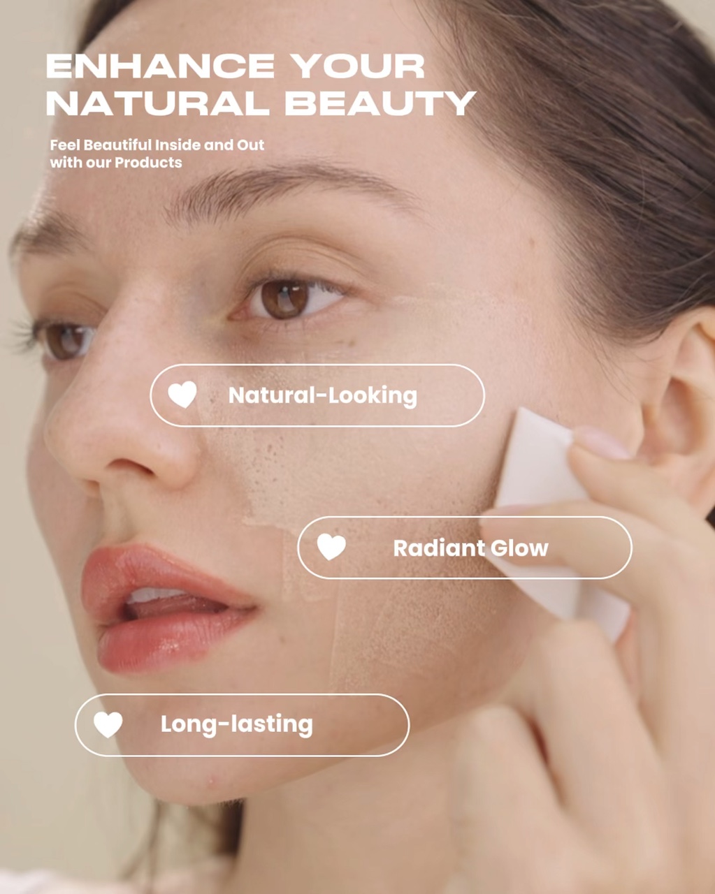 Belleza y Cuidado Personal Exhibición de Productos Plantilla de Negocios Estilo Minimalista