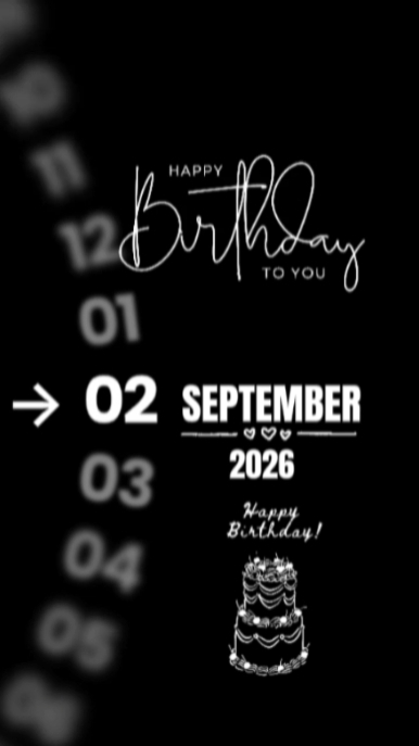 HBD 2 SEPTEMBER