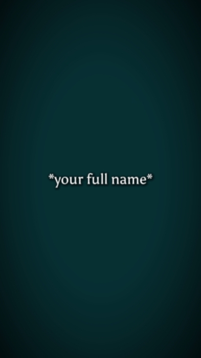 your full name 