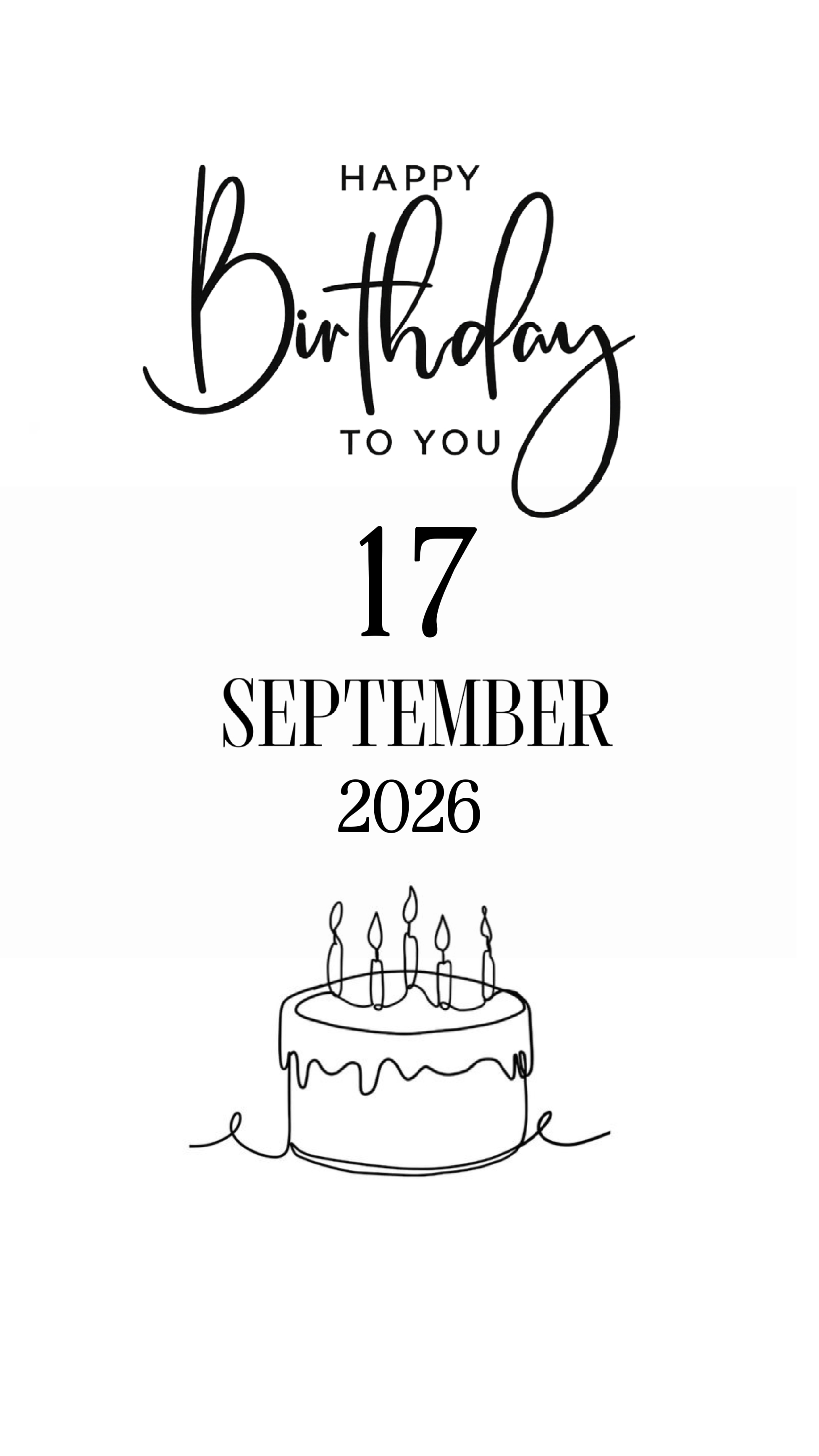 Feliz cumpleaños 17 de septiembre