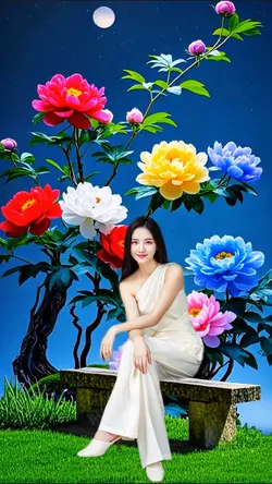 In the flowers