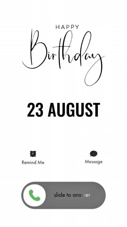 BIRTHDAY AUGUST 23