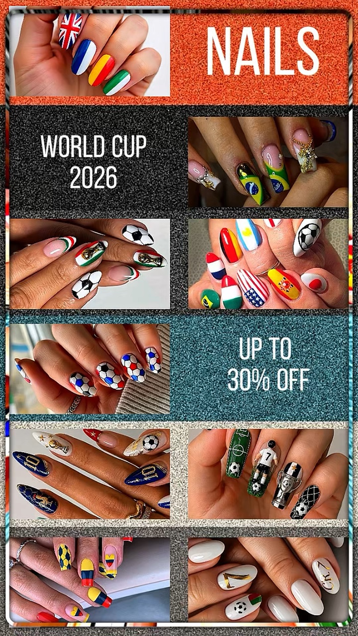 Uñas de la Copa del Mundo 