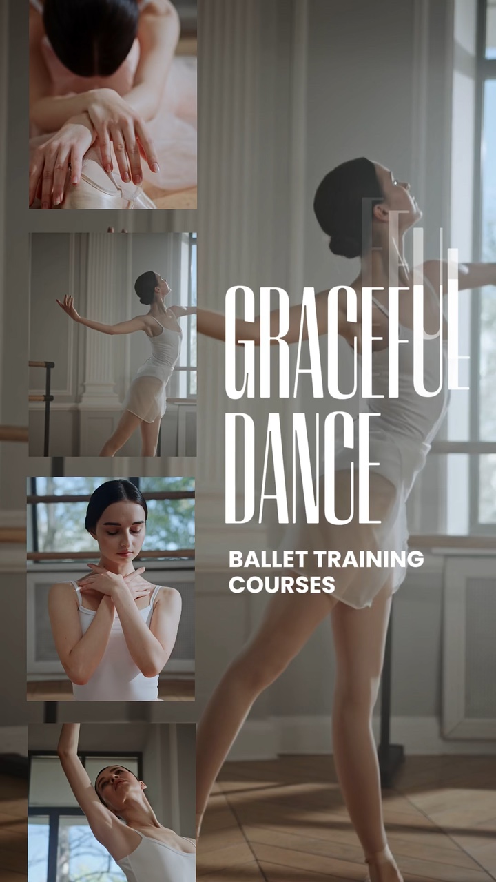 Plantilla de ballet Industria deportiva Estilo minimalista y elegante 