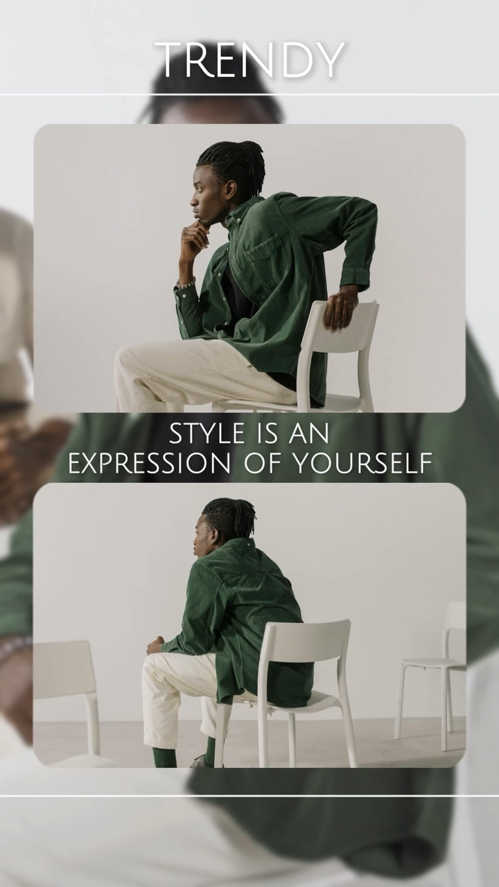 Men’s Clothing Product Autumn Sale Topic Display In A TikTok Style.