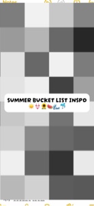 summer bucket list 