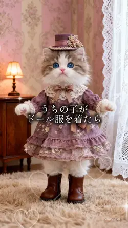 うちの子がドール服を着たら