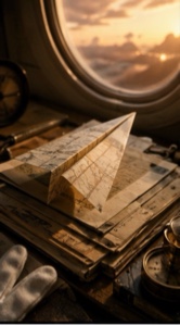 Voyage en avion en papier