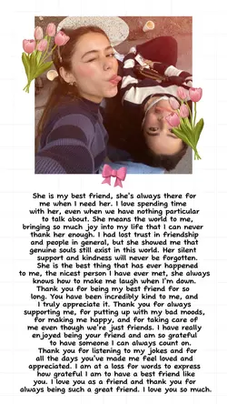 BEST FRIEND LETTER