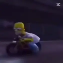 Homer tries new bike