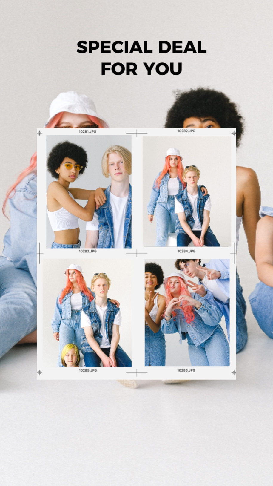 Présentoir de vêtements dans le style TikTok de plusieurs galeries

