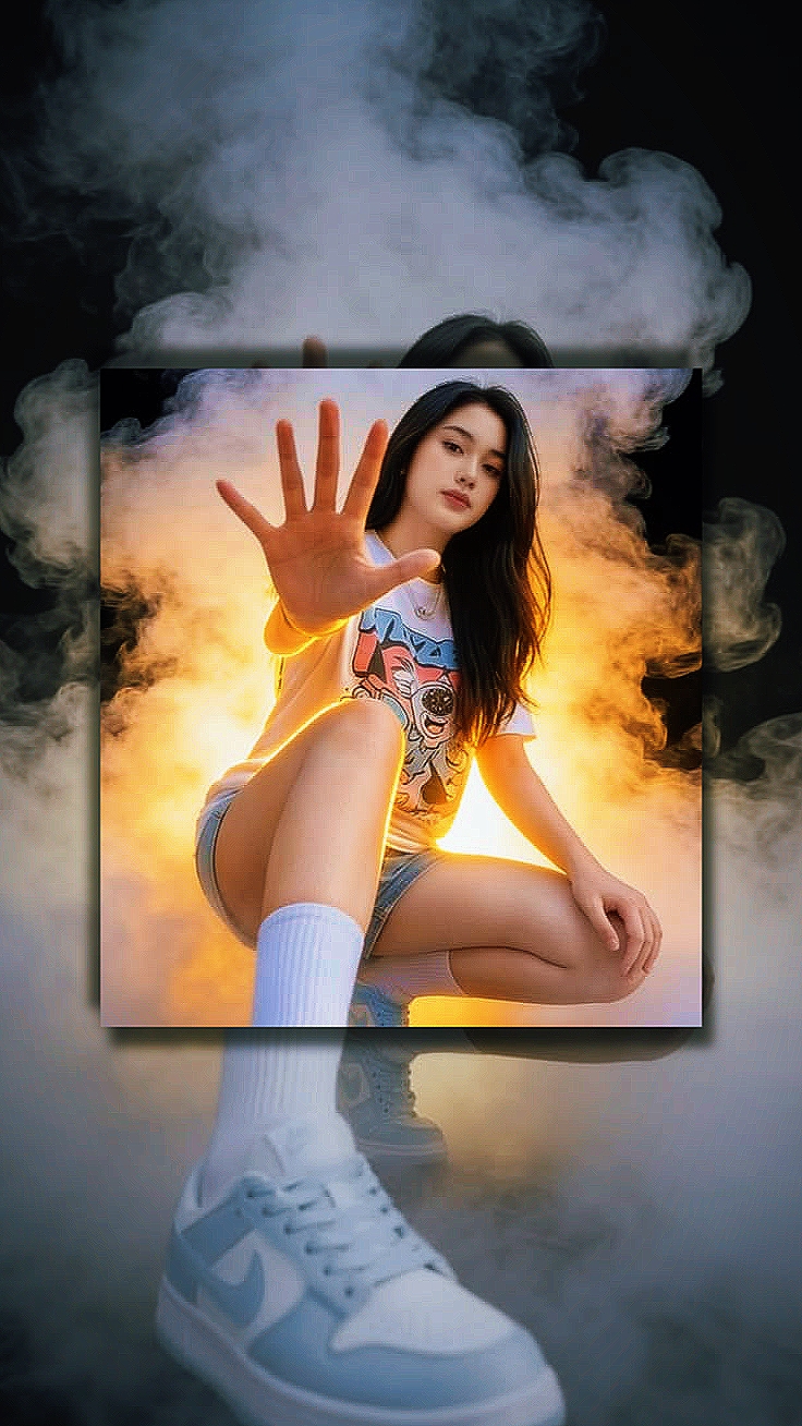 Foto de modelo em alta