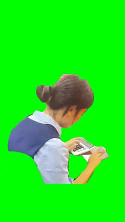Typing on calculator
