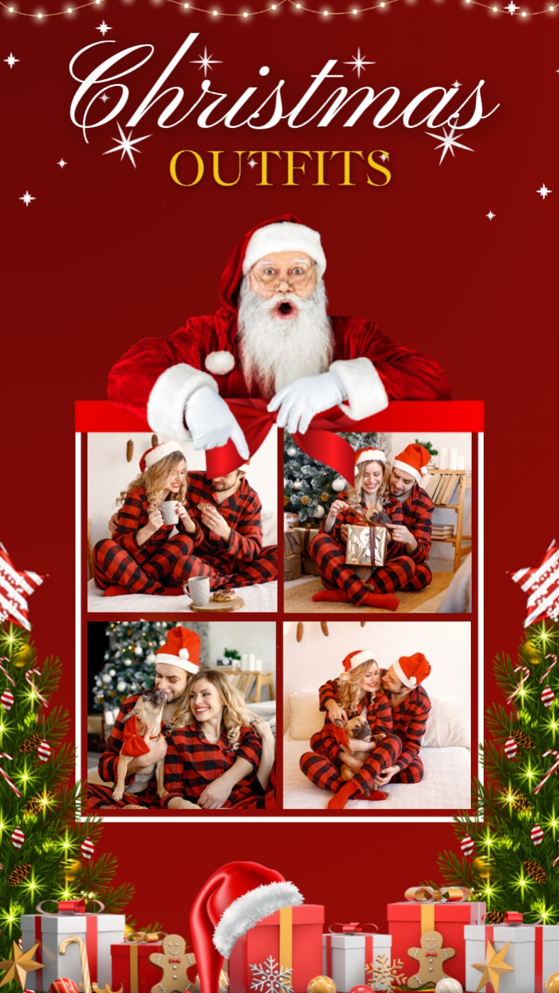 C2B Christmas Fashion Red and White