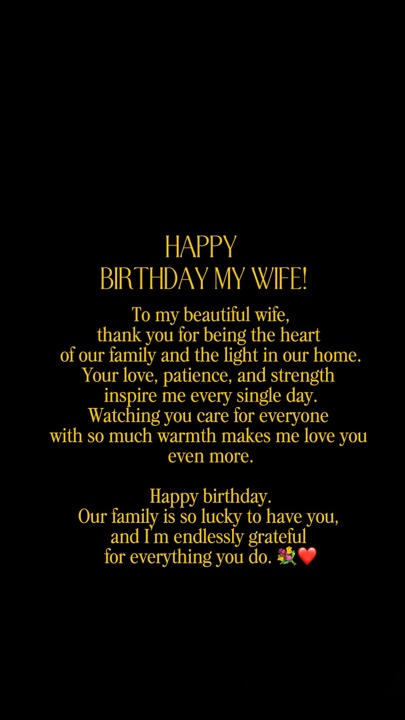 Birthday wife