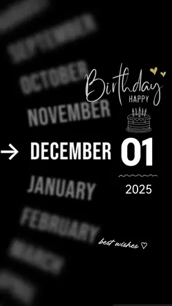 HBD 01 DECEMBER 2025