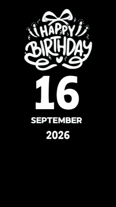 BIRTHDAY 16 SEPTEMBE