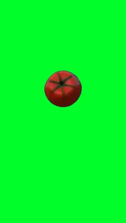 Thrown tomato splat