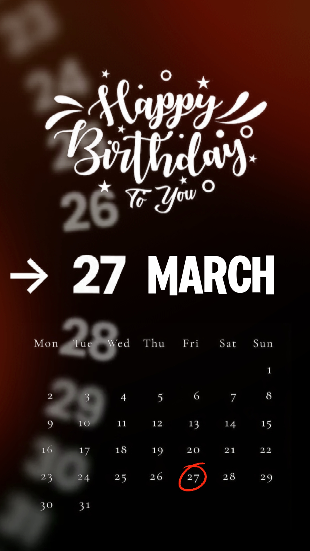 ULANG TAHUN 27 MARET