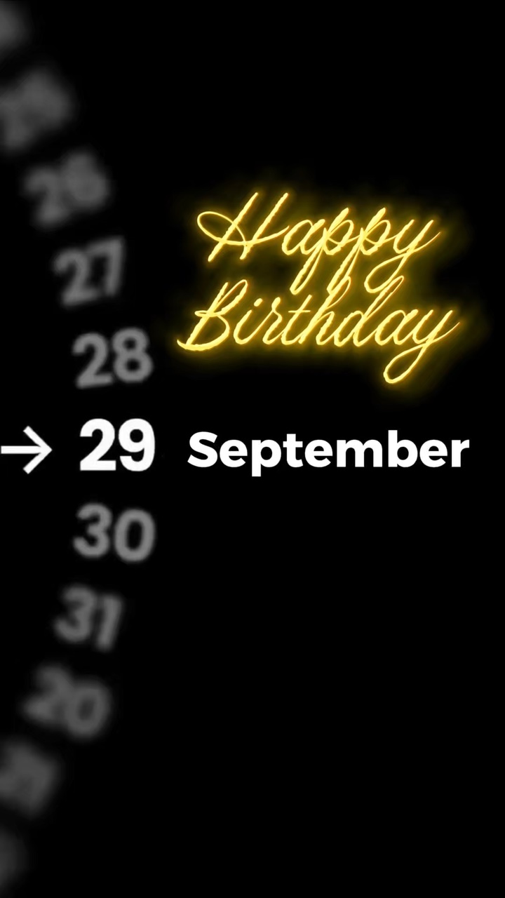 HBD 29 SEPTEMBER
