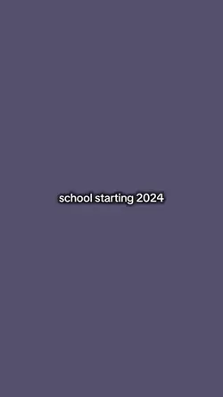 school starting
