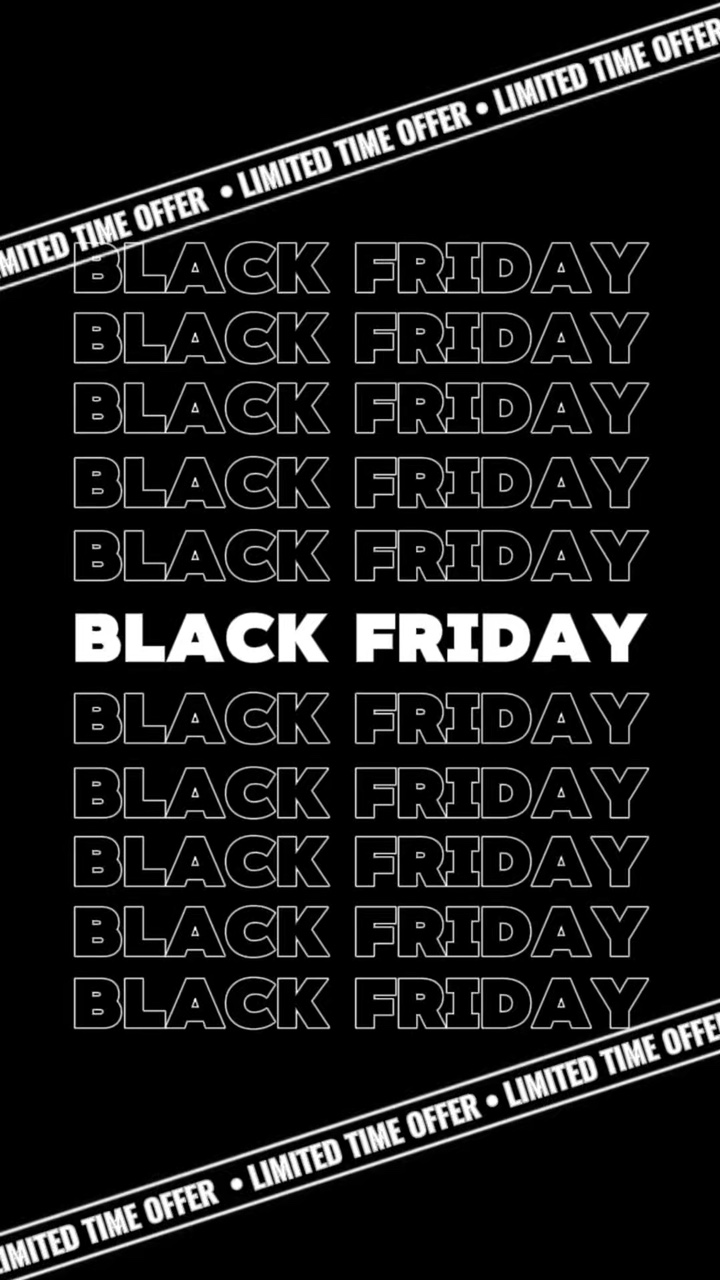 Black Friday Gaya Hitam & Putih Fashion Industry Pakaian Musim Dingin Iklan TikTok 