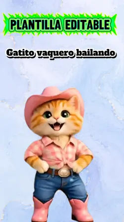 Gatito vaquero baila