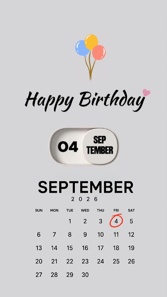 ULANG TAHUN 4 SEPTEMBER