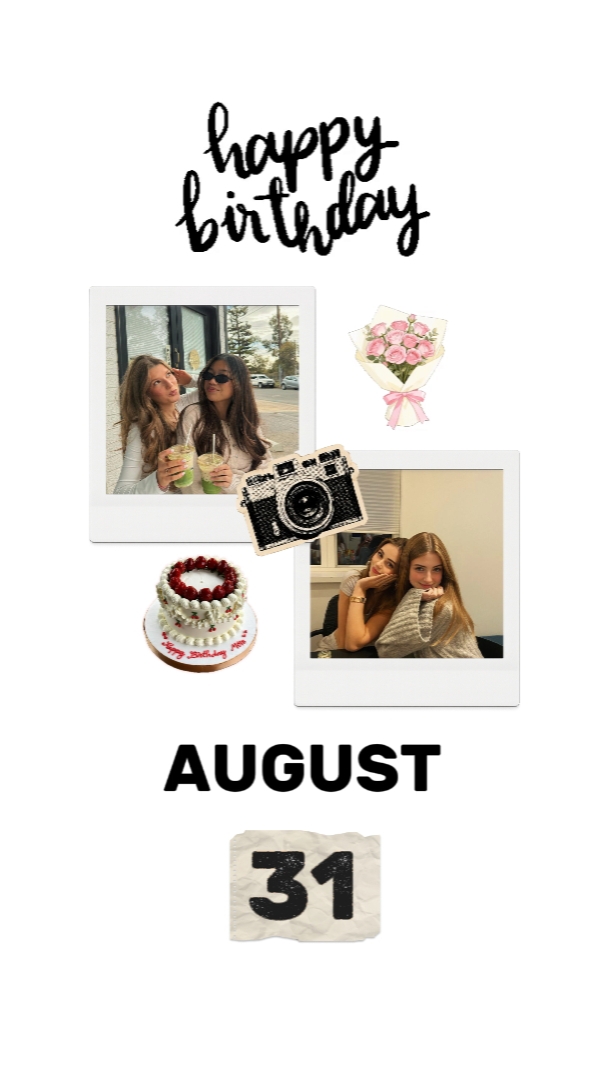 Hbd melhor amiga 31 de agosto