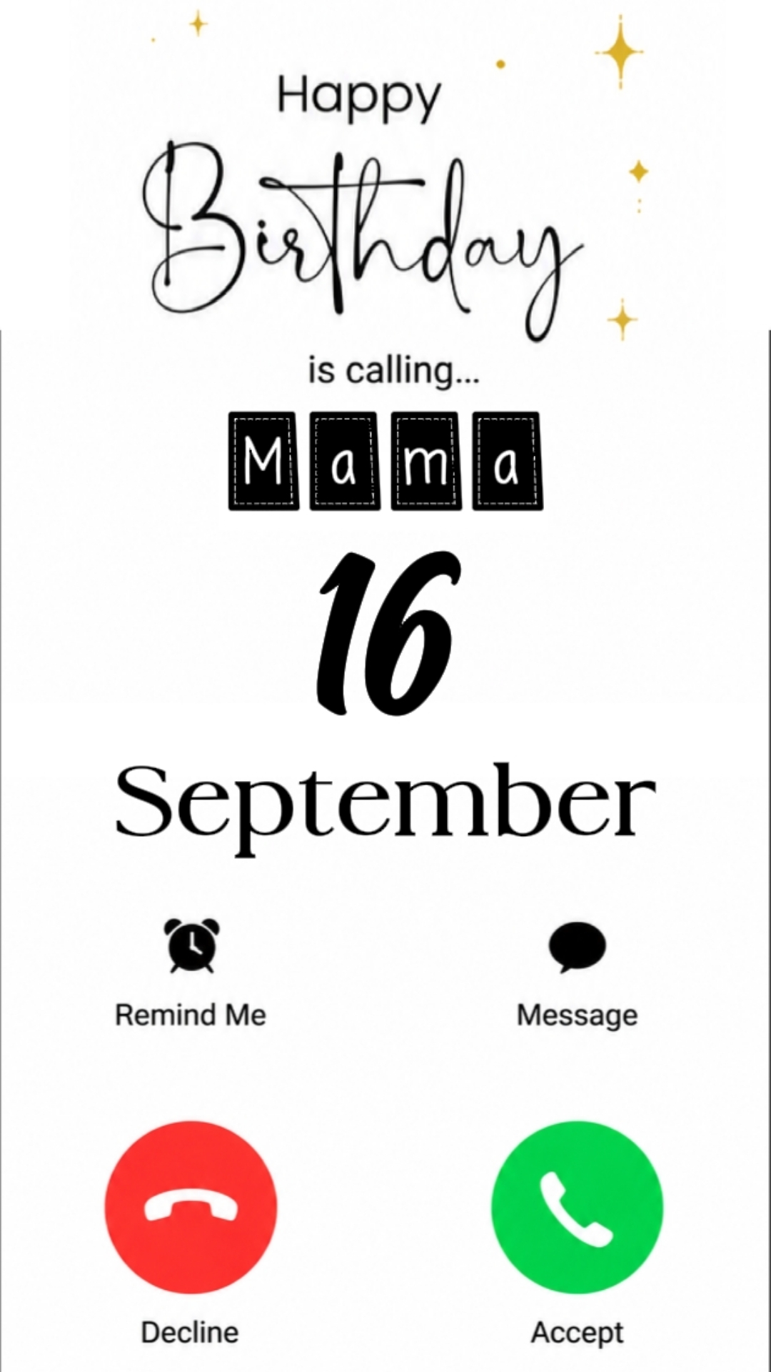 HBD MAMA 16 SEPTEMBE