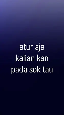 atur aja kalian kan