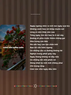 Tháng Năm Không Quên