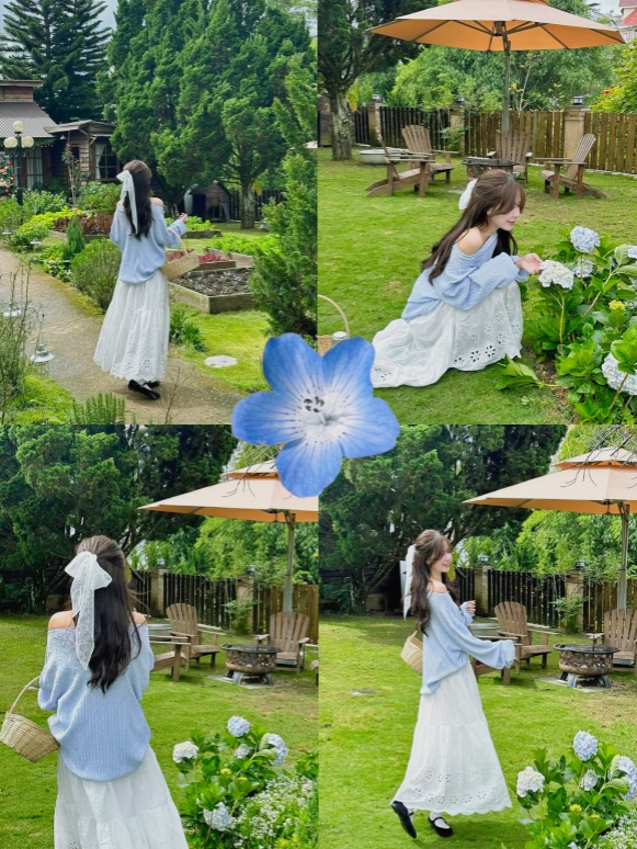 파란색