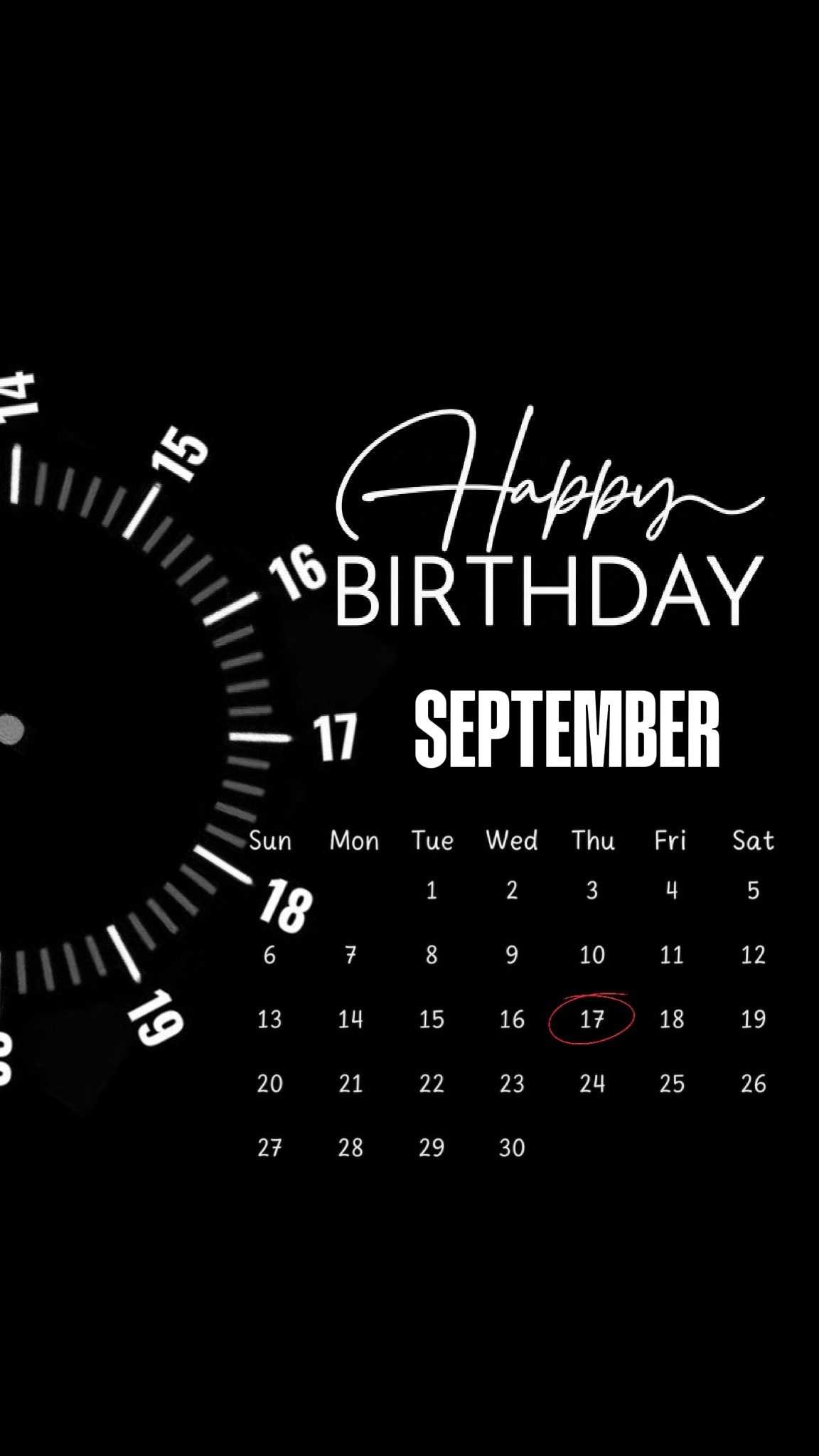 Birthday 17 Sept