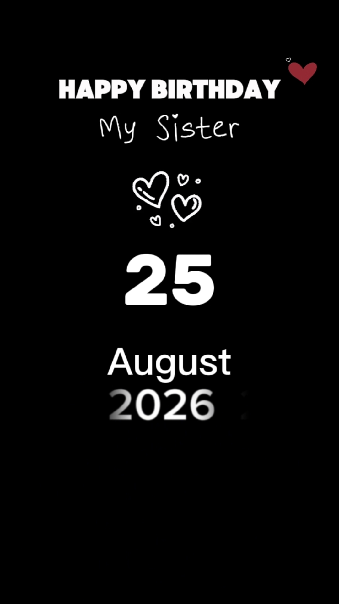 HBD SISTER 25 AOÛT