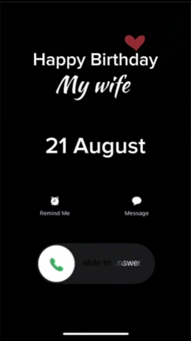 HBD wife 21 August