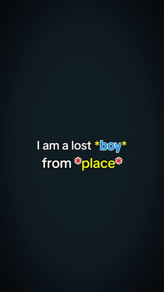 A Lost Boy!.