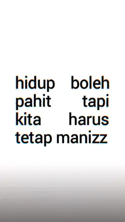 hidup boleh pahit 