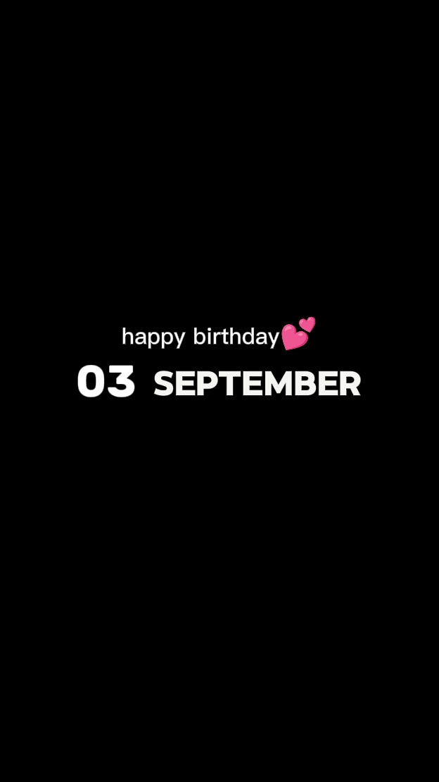 HBD 03 de setembro
