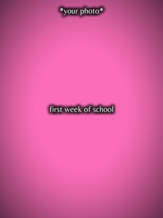 first week of school