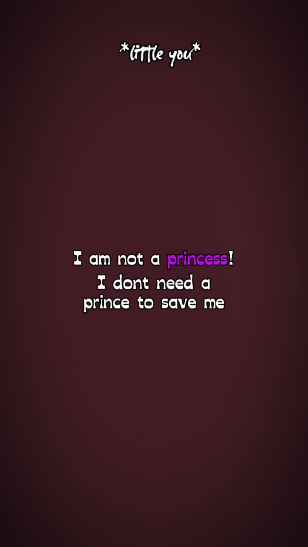 Eu não sou uma princesa