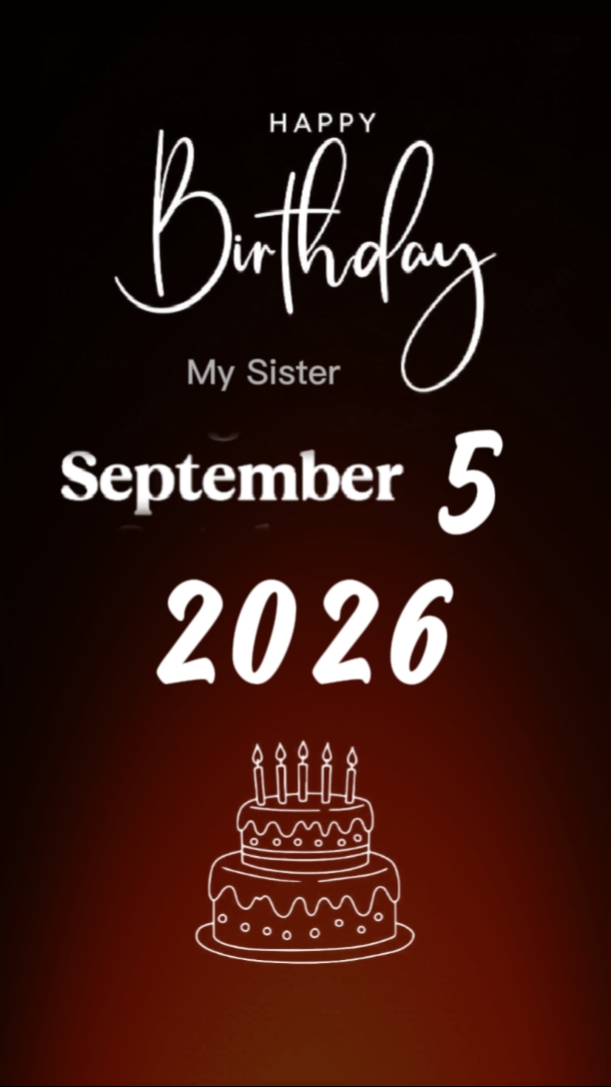 hbd adik 5 sept