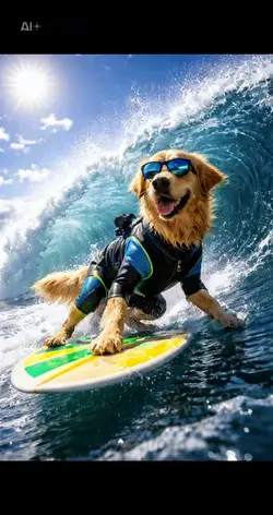 サーフィン犬🏄‍♀️