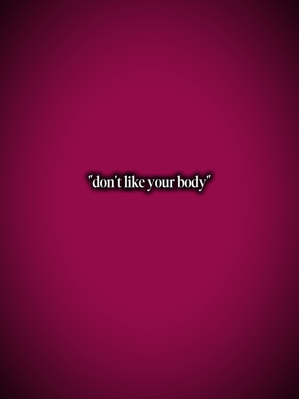 No me gusta tu cuerpo