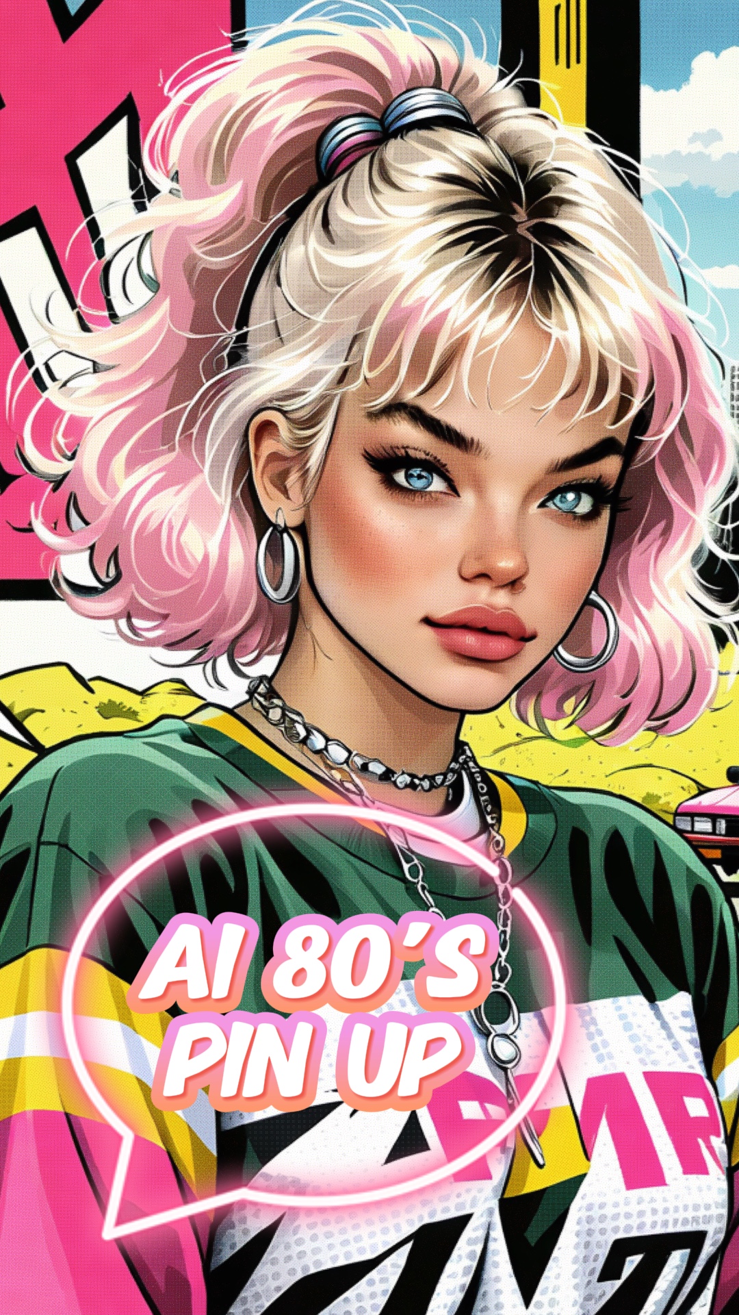 PIN UP AI de los 80 