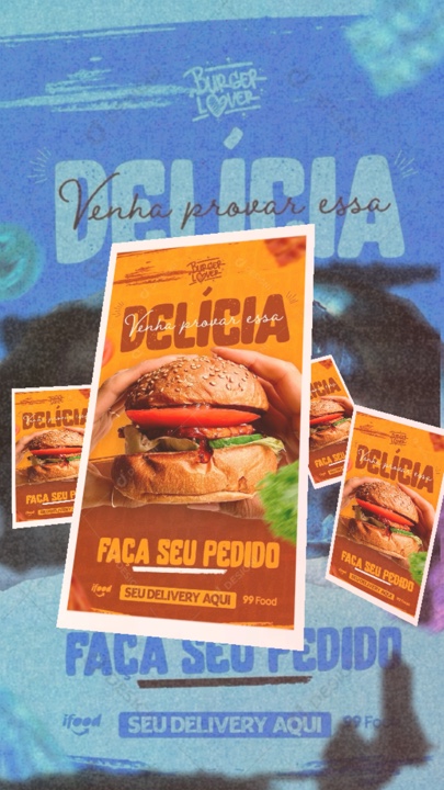 Folheto de cartaz de comida