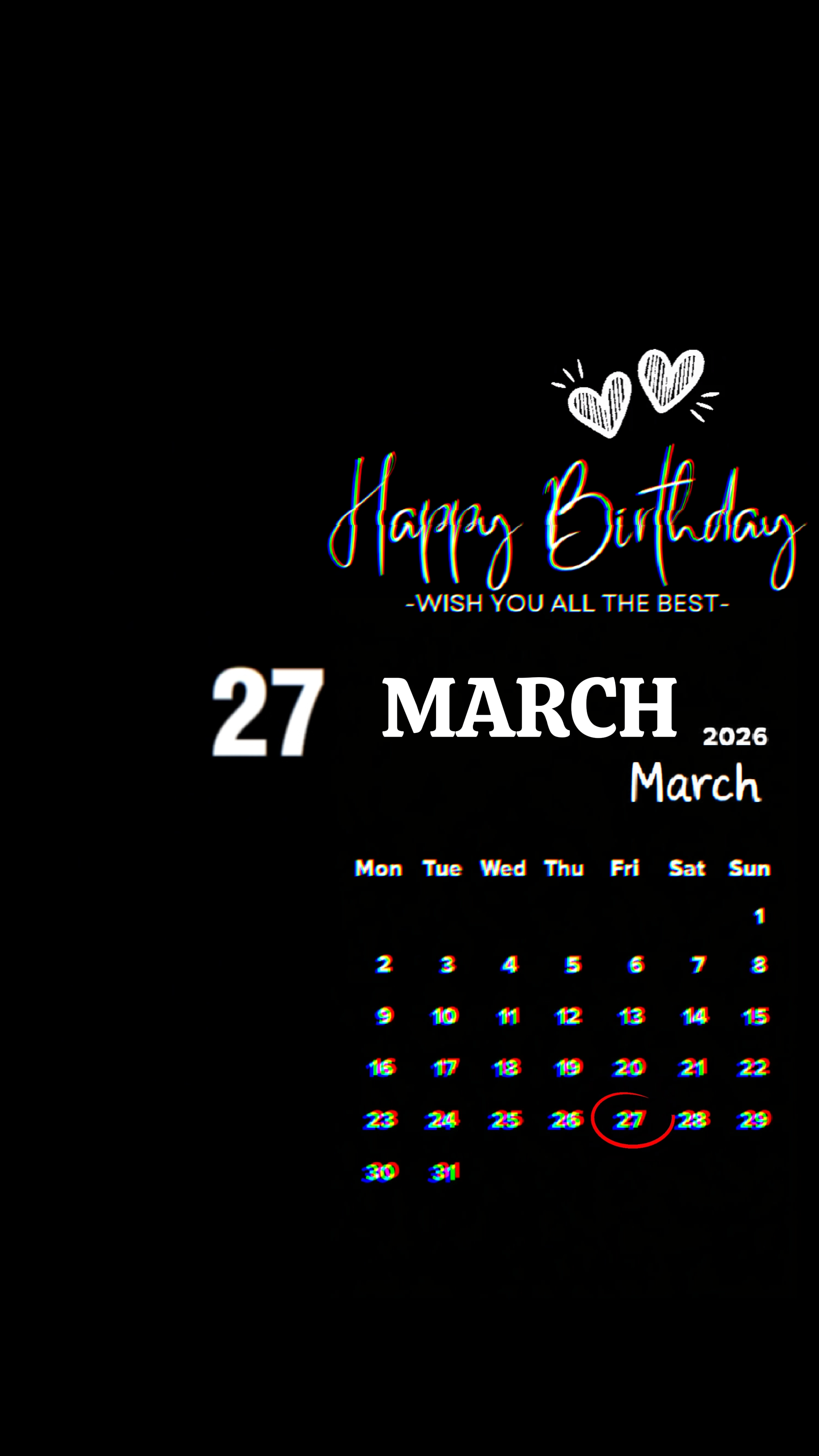 Selamat ulang tahun 27 Maret