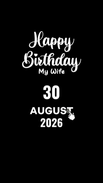 HBD WIFE 30 AUGUST 