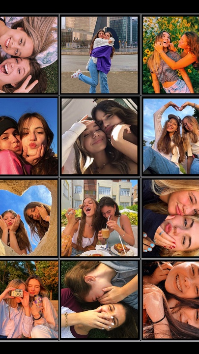 Colagem de fotos aleatória