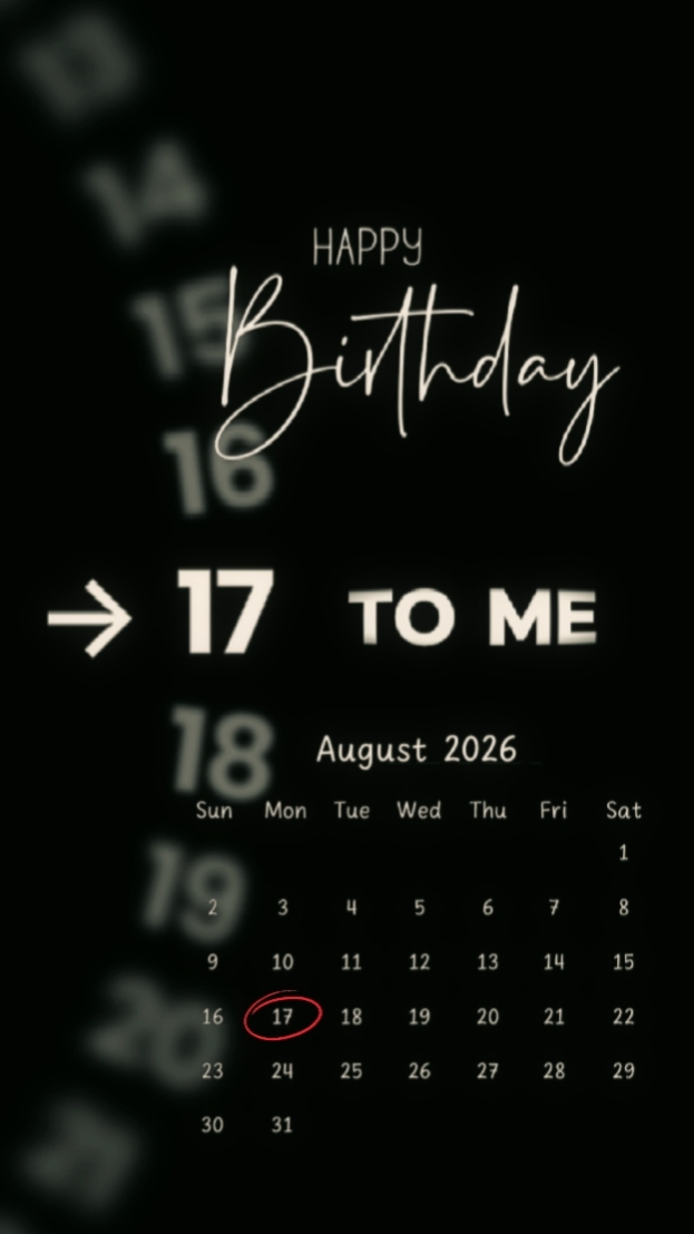 HBD 17 AUGUST 2026